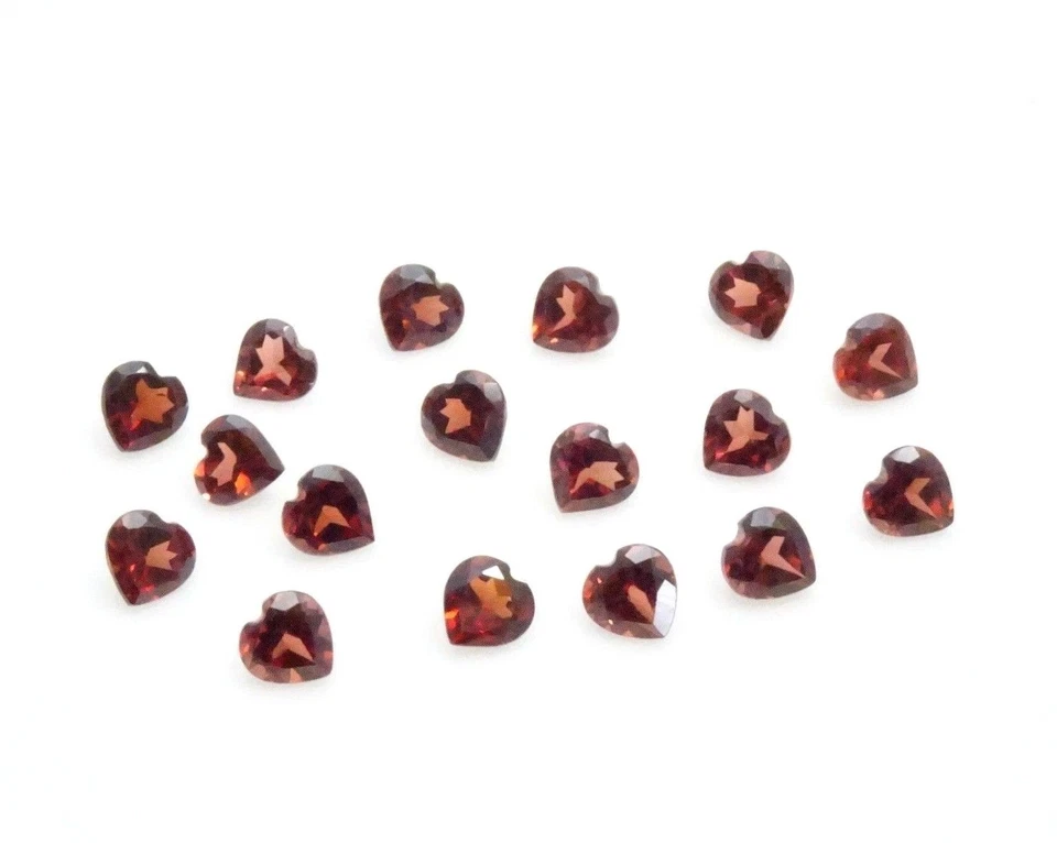 10.0CTW+ 4-5mm Formato de Coração Pacote de Granada Piropo -10.0CTW+ Parcela de Granada Piropo - Imagem 2 de 4