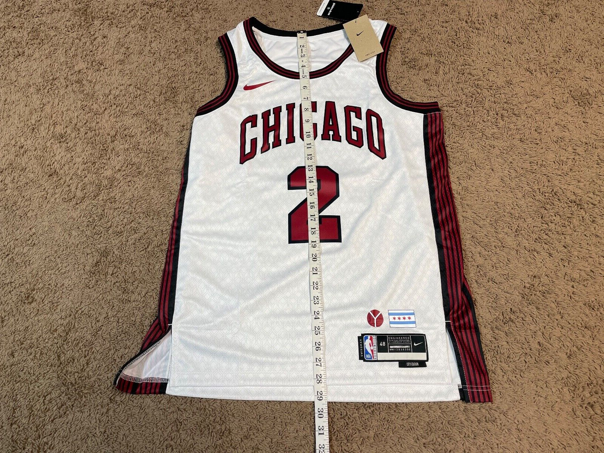 Nike Chicago Bulls Lonzo Ball Swingman City Edition White Size