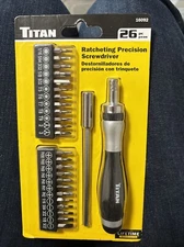Titan Ratcheting Precision Screwdriver 26 Piece New In Package! Buy It