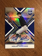 Nolan Martinez 2016 Elite Extra Aspirations Blue Auto #106 New York Yankees /50