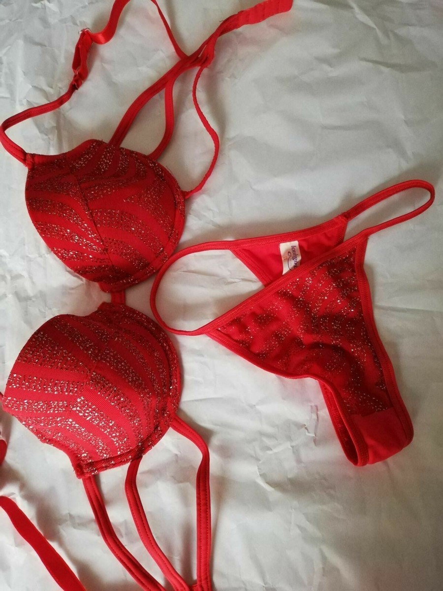 Lovelygirl by emy red lace Bra Panties set size :Eur S I
