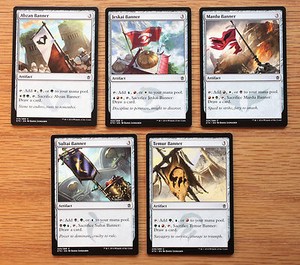 Lot Of 5 Banner Triple Mana Artifacts Set 5x Khans Of Tarkir