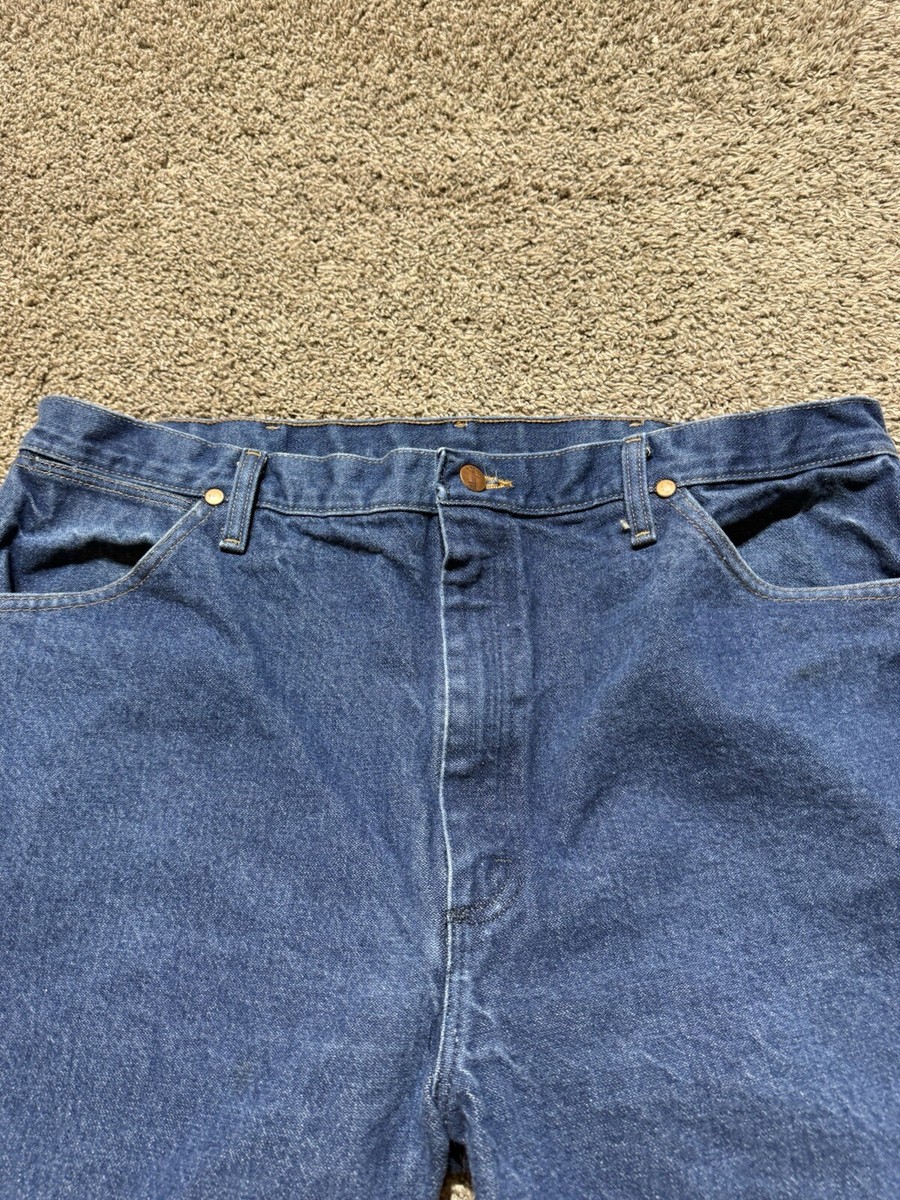 Wrangler Men Jeans Size 40 Blue Denim 40X27 Hemmed - 13MWZ Bootcut