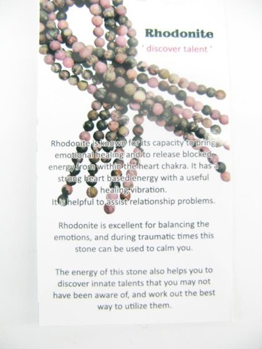 Rhodonite - Halskette, echte Natursteine Heilsteine Edelsteine, Modeschmuck - Bild 8 von 8