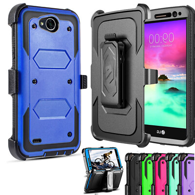 LG X POWER US701 FIESTA LV7 RUGGED CASE ARMOR COVER+HOLSTER