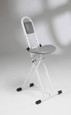 Ironing Perching Stool Folding Height Adjustable Padded