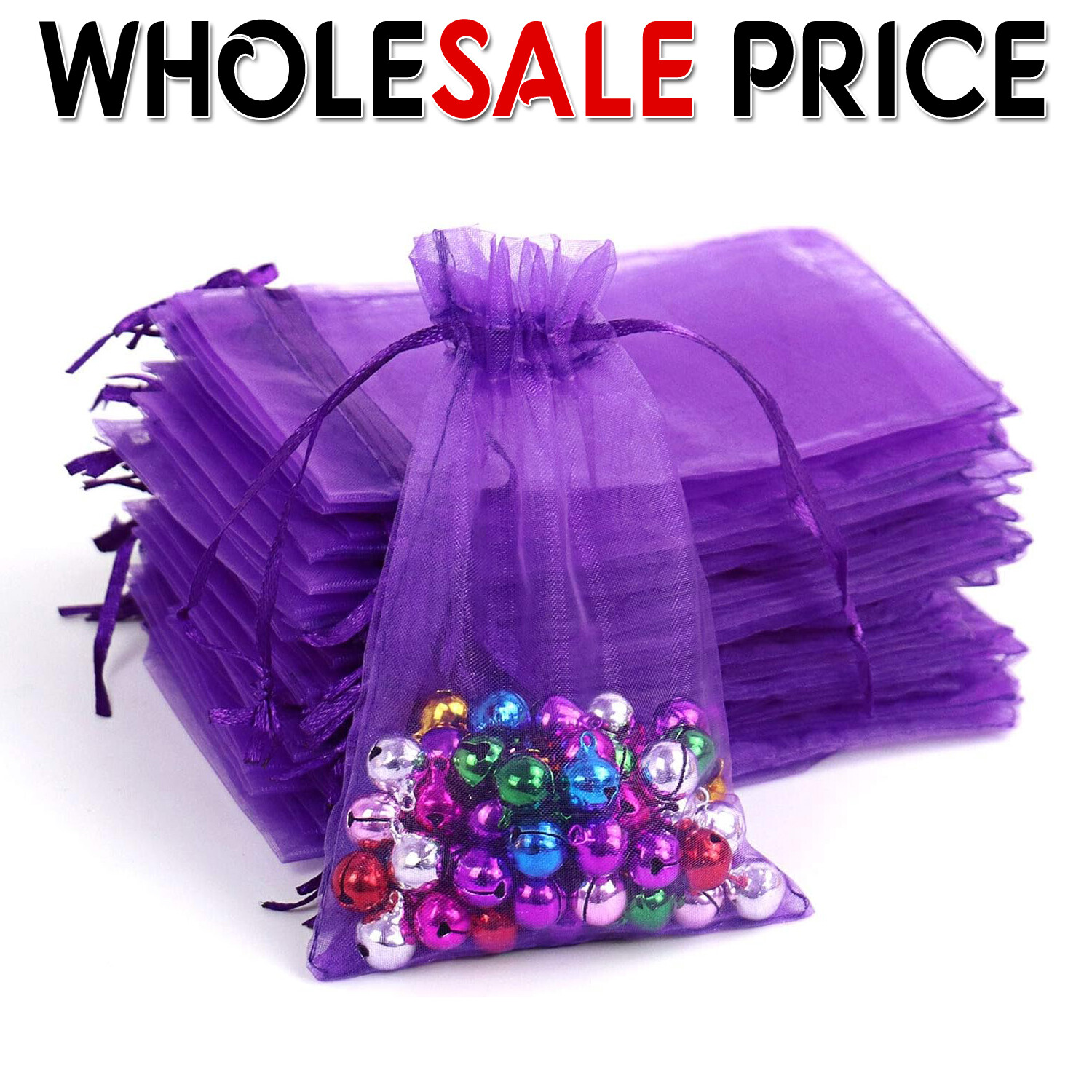 Bolsas de organza 25 y 50 bolsas de boda fiesta regalo caramelo joyería bolsa grande pequeña