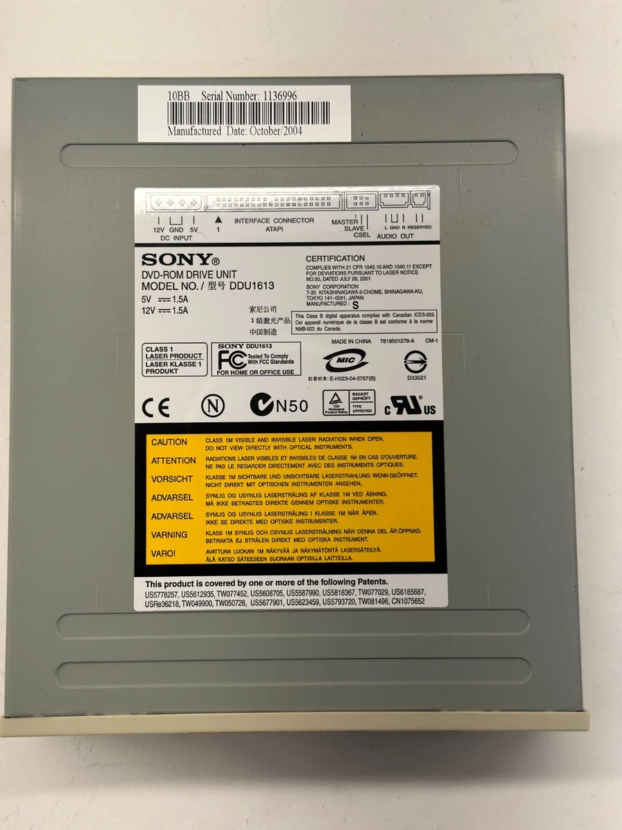 SONY DVD-ROM Drive Unit DDU1613 U | eBay