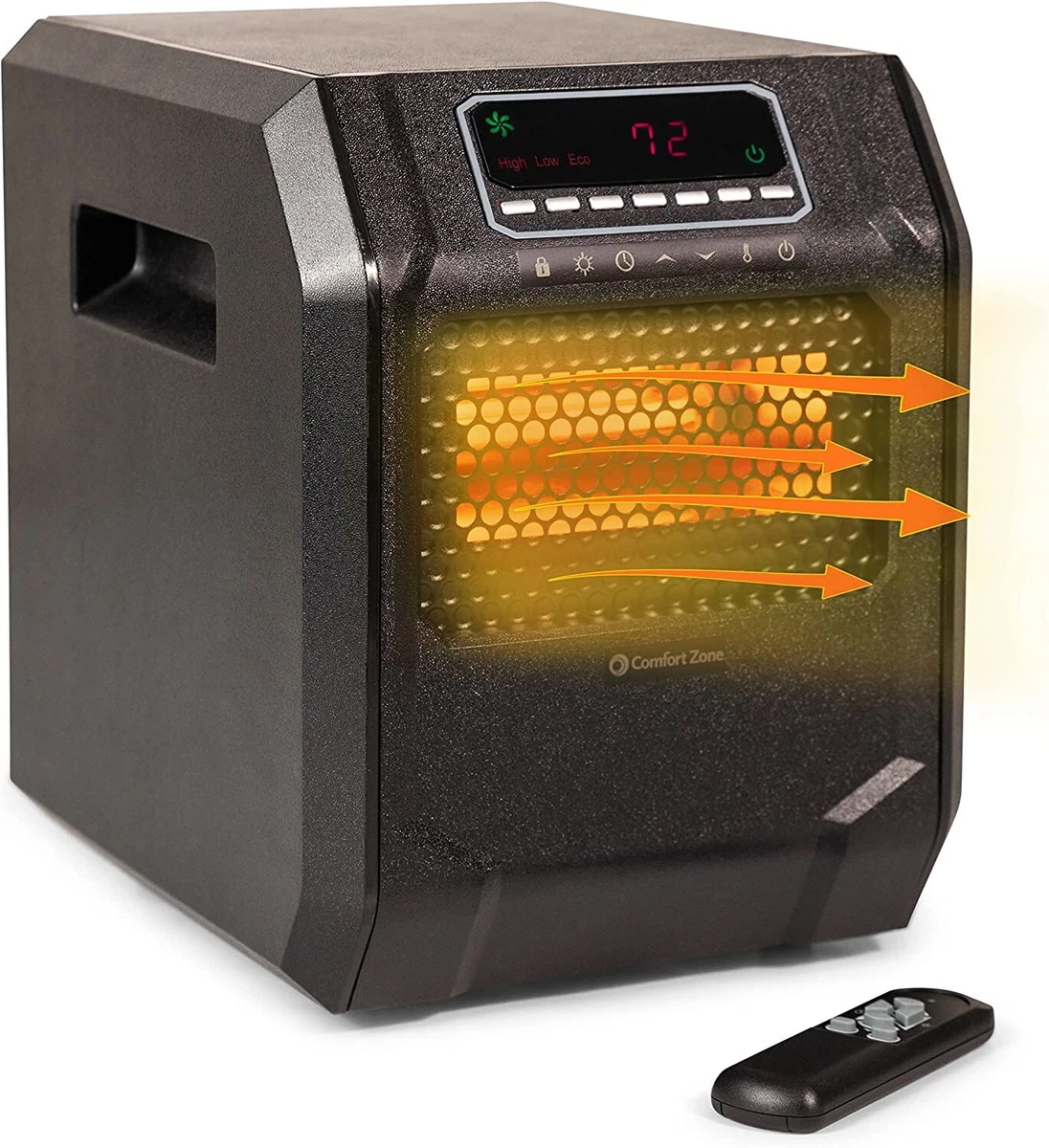 Comfort Zone Digital Infrared Quartz Home Space Heater, Electric w/remote  75877003867 | eBay