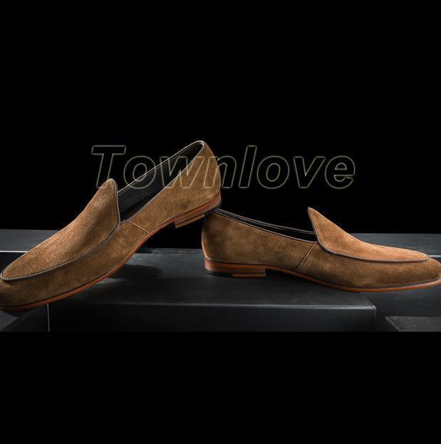 SAOLA Mocassini uomo scamosciati punta tonda eleganti formali casual guida festa scarpe da lavoro