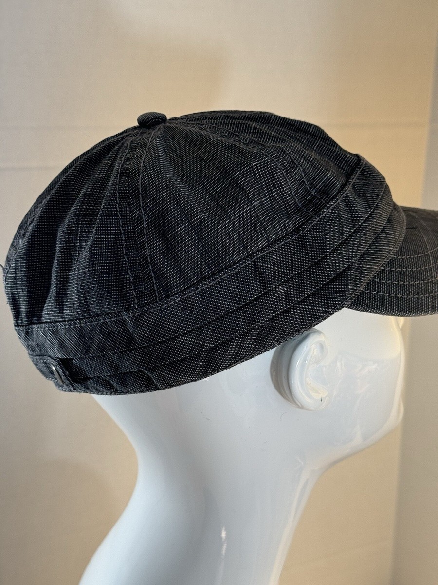 Pistil Distressed Black&White Plaid Newsboy Hat O/S