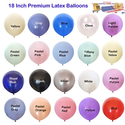 18'' Inch 10pcs Pack Thicken Latex Balloons Baby Shower Bridal Birthday Party