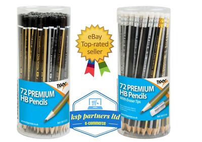 HB Pencils Multi Pack Rubber Eraser Tip Pencil School Exam Stationery ...