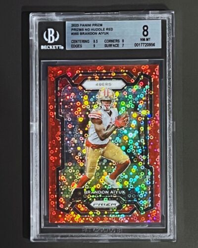 2023 Panini Prizm #265 Brandon Aiyuk BGS 8 Red No Huddle 21/70 49ers