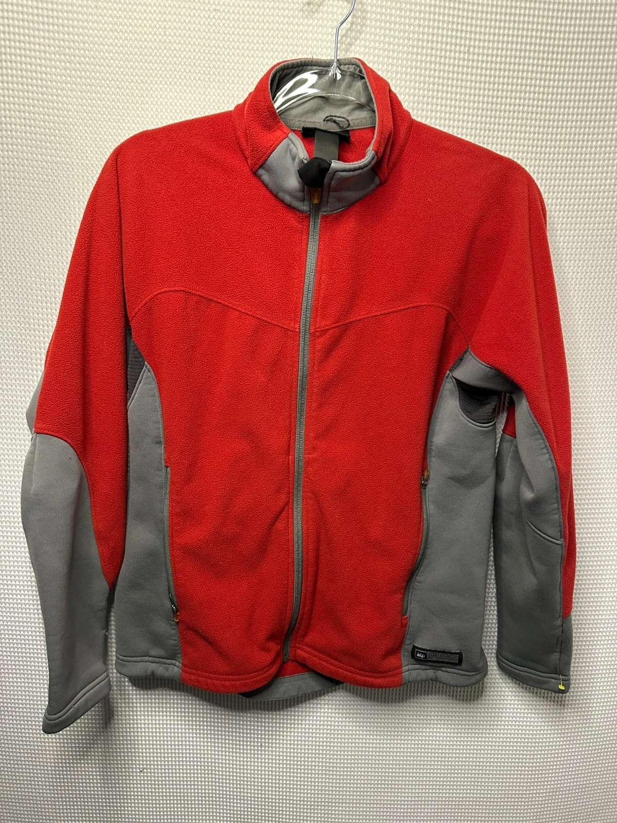 REI Co-op Red Gray Full Zip Fleece Jacket Outdoor Hiking Layer Men’s M