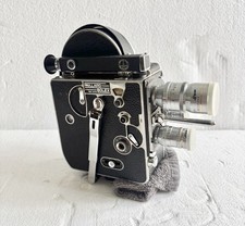 Paillard Bolex H8 Double 8mm Camera Runs Schneider Xenon 13mm f1.5 3 Lens Kit