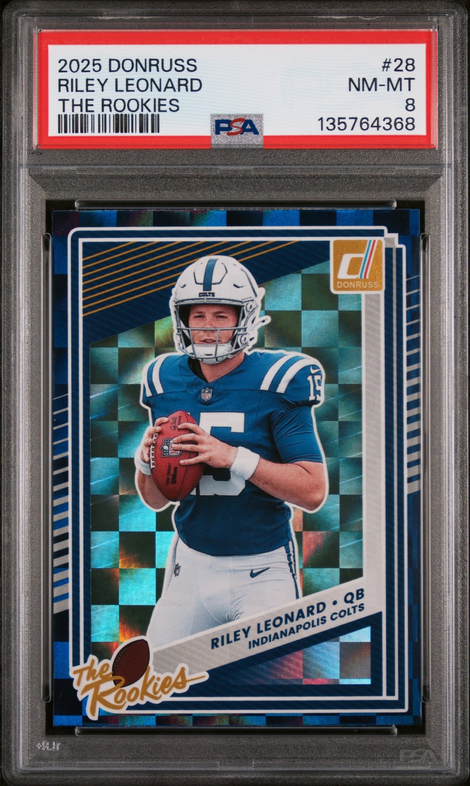 2025 PANINI DONRUSS THE ROOKIES #28 RILEY LEONARD PSA 8