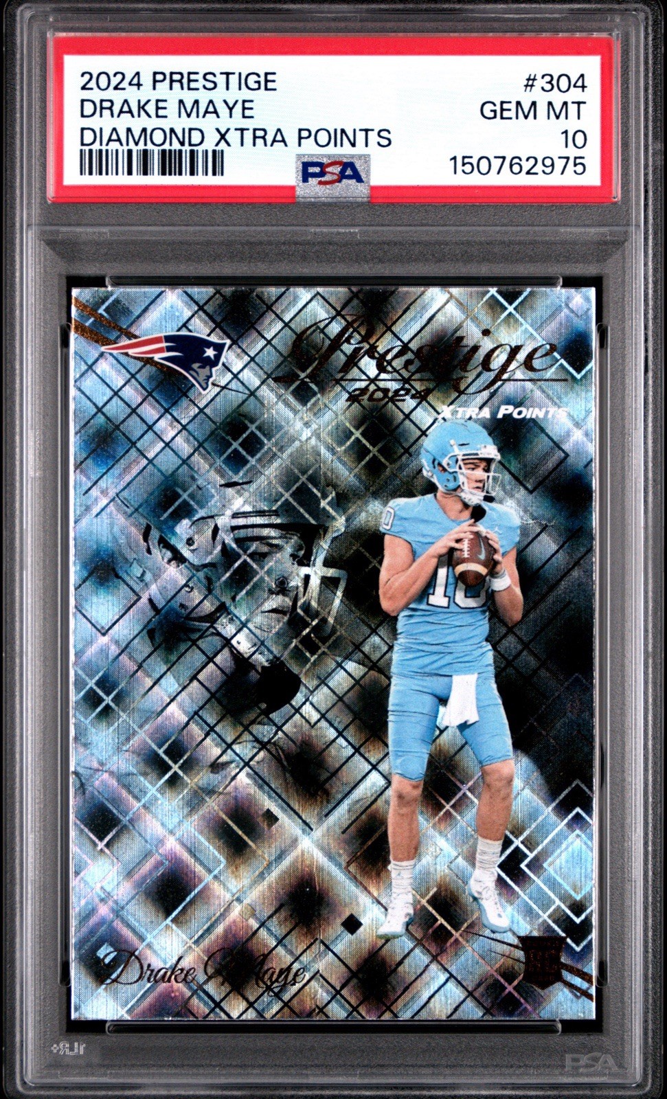 2024 Panini Prestige - Rookies Drake Maye #304 Xtra Points Diamond (RC) PSA 10
