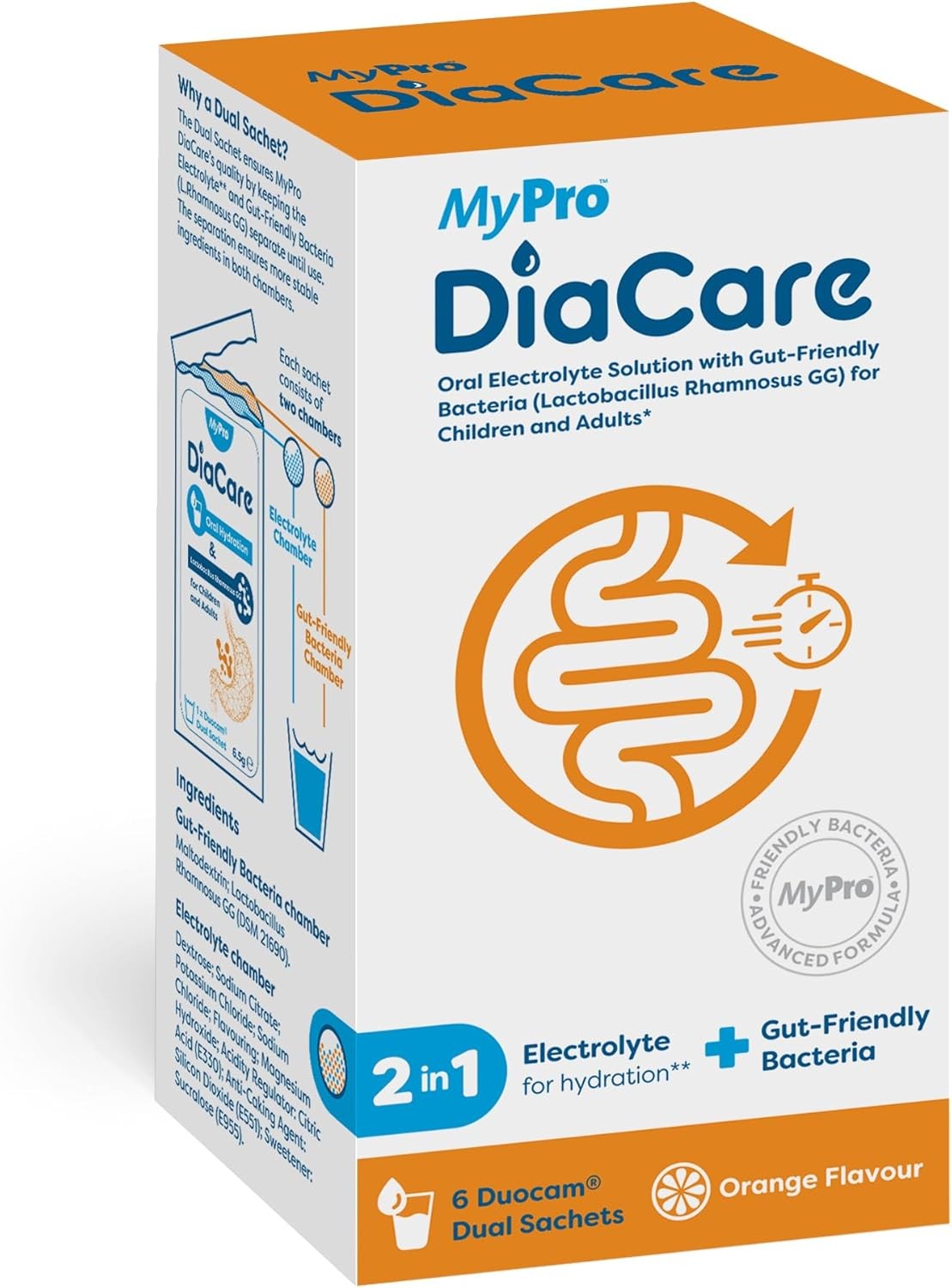 Oral Rehydration for Children and Adults | Electrolytes and Probiotic | Orange