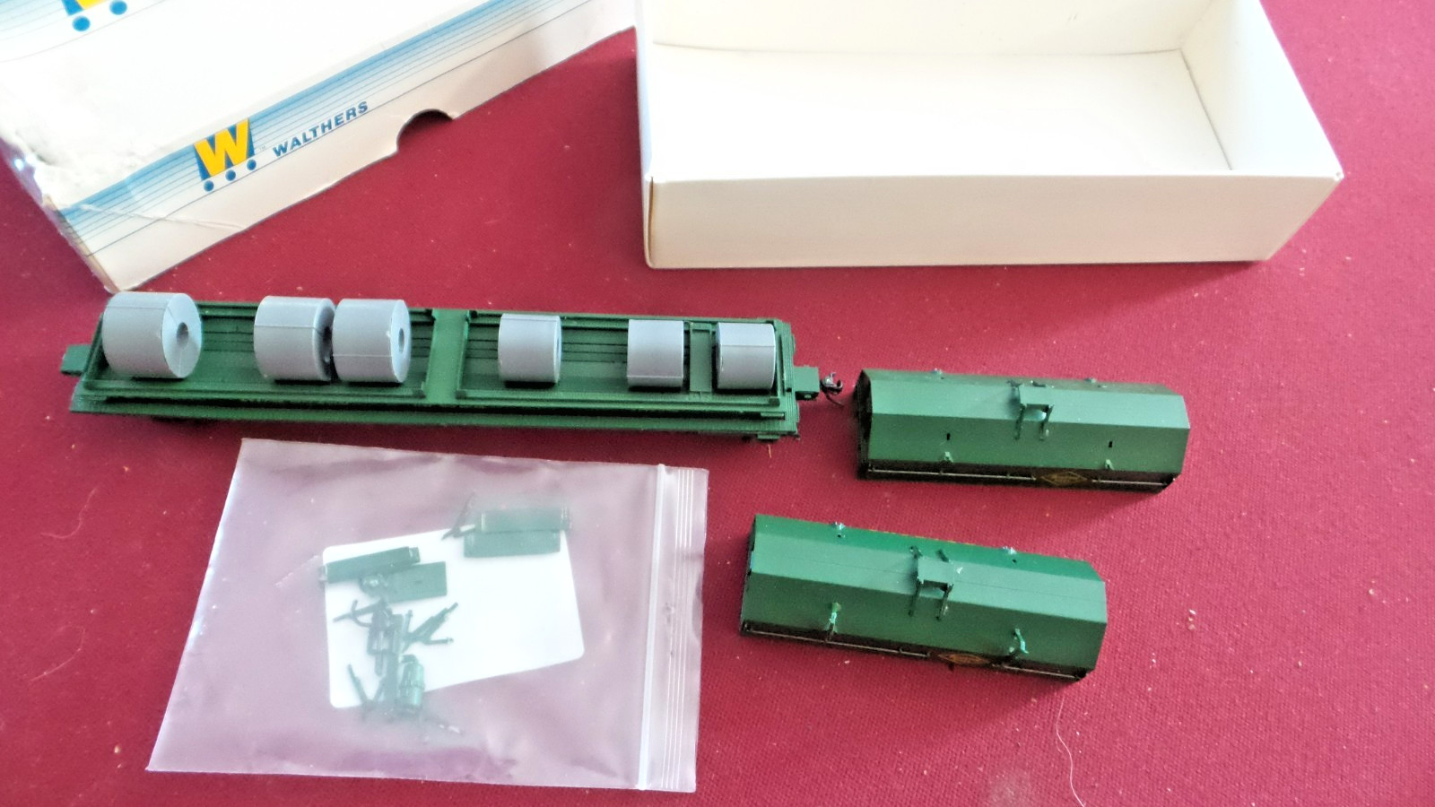 HO Scale Walthers Reading RDG Cushion Coil Car, Partially Built.