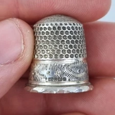Vintage Solid Silver Thimble Birmingham 1988 Swann Thimbles