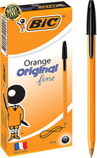 952000 Orange Fine Ball Point Pen (0.8 Mm) - Black Ink - Box of 12 Pens