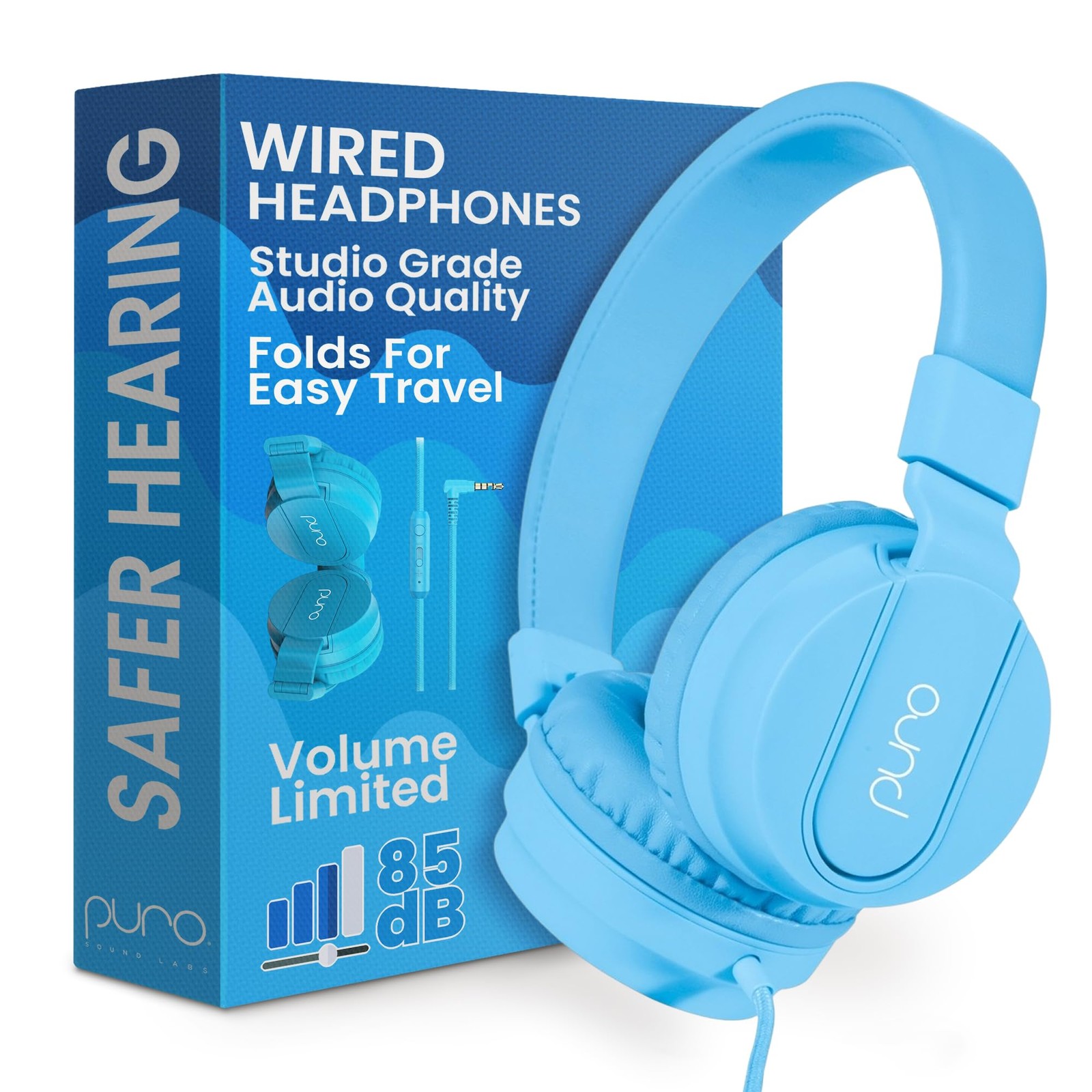Puro Sound Labs Kids Wired Headphones – Volume-Limiting & Adjustable, Safer &