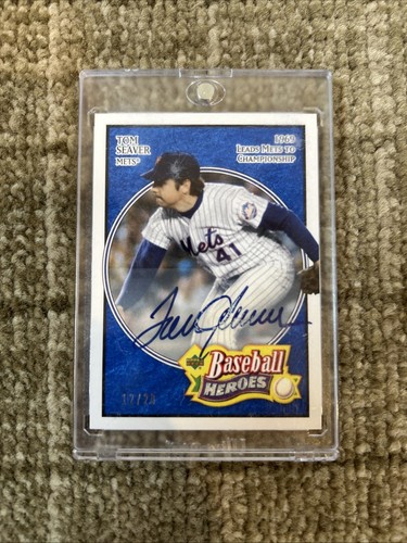 Tom Seaver [Blue Autograph] #26 2005 Upper Deck Baseball Heroes card