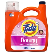 Tide Plus a Boost of Ultra Downy Liquid Laundry Detergent, April Fresh Scent 148