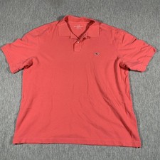 Vineyard Vines Polo Shirt Mens Large Coral Pink Classic Fit Whale Logo Cotton