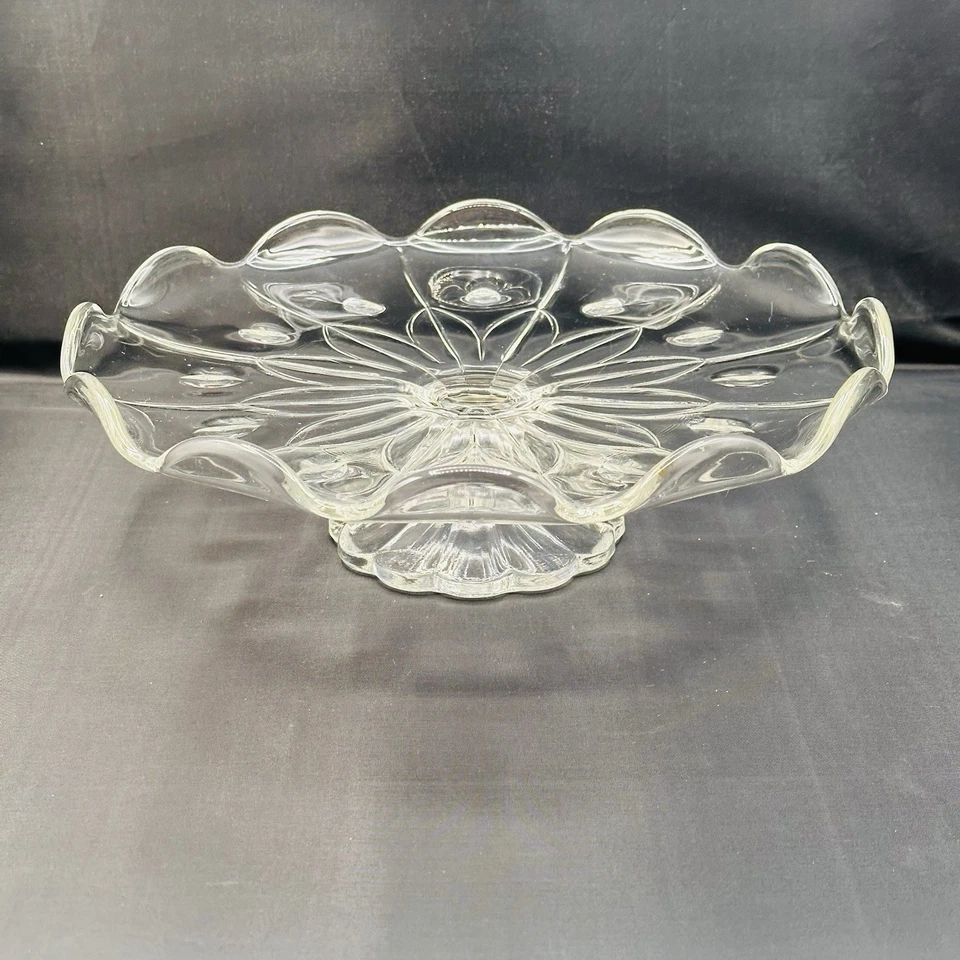 Куполообразный пьедестал подставка для торта Princess House Heritage Etched Crystal No076 12 дюймов - Изображение 4 из 4