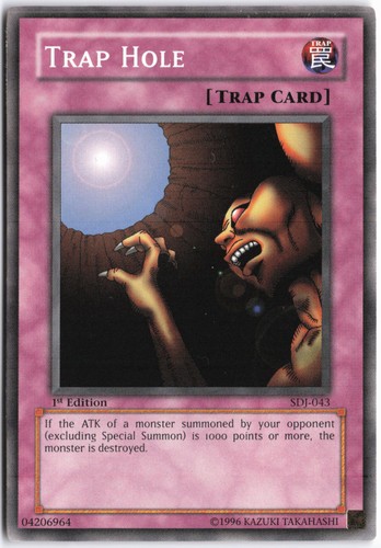 Trap Hole [1st Edition] SDJ-043 YuGiOh Starter Deck: Joey card