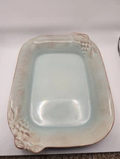 Casa Stone Madeira Harvest by Casafina Rectangular Baker Portugal Aqua Blue Ston