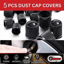 5 X CAR BIKE CYCLE BLACK PLASTIC AIR VALVE TYRE ALLOY WHEEL CAPS DUST VALVE