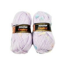 Copley Popcorn Yarn Lavender With Blue Pink  Yellow Pastels