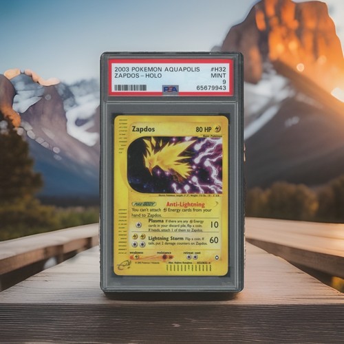 2003 POKEMON AQUAPOLIS #H32 ZAPDOS-HOLO PSA 9