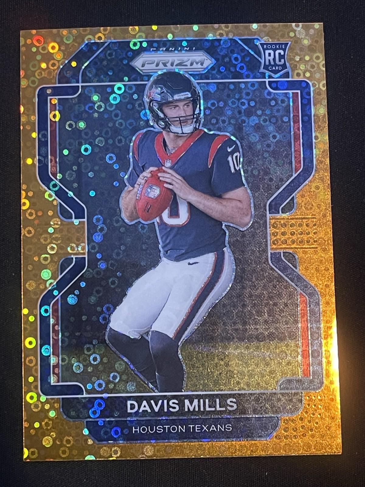 2021 Panini Prizm Rookie Davis Mills RC #352 Orange Disco Prizm Rookie