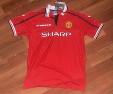 Beckham Manchester United 1998/99 Home Umbro Retro Jersey Shirt. Size L
