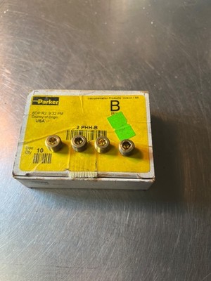 (4) PARKER 2 PHH-B Hollow Hex Head Plug,Bright Brass,1/8 in 1DGU5