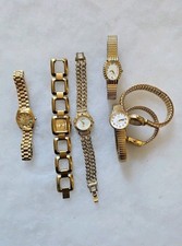 Vintage Goldtone Untested Watch Lot of 7 (A1) Nixon,Dakota,watch it, Timex