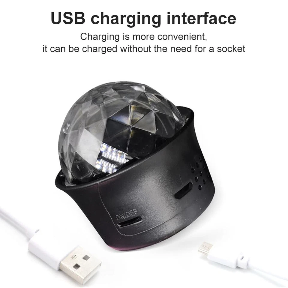 Mini Discokugel Licht, Disco Lichter LED Party Lights, Musik Activated LED Pa... - Bild 2 von 4