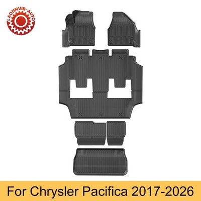 For Chrysler Pacifica 2017-2026 Full Set Car Floor Mats&Cargo Liner&Backrest Mat