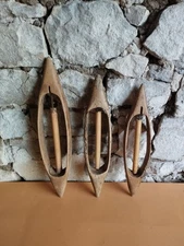 Old Antique Primitive Wooden Wood Weaving Loom Parts 19th.