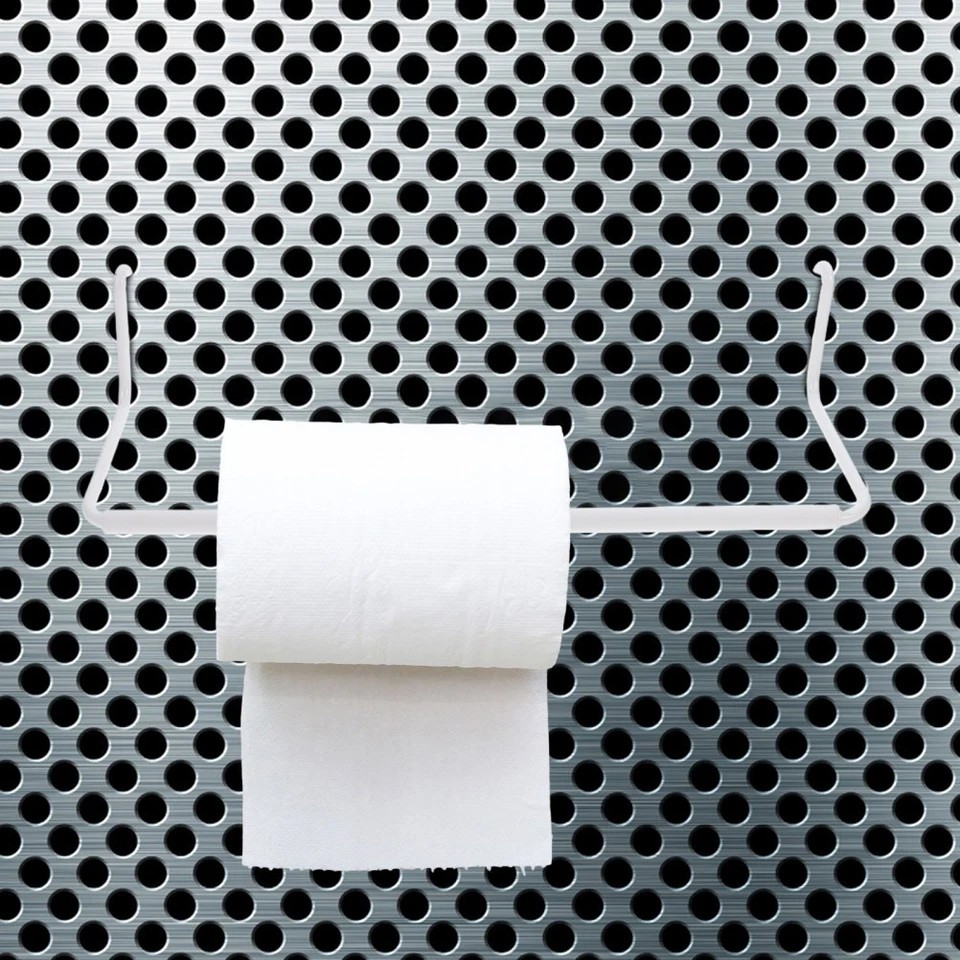  2 Pcs Pegboard Roll Holder Tissue Paper Extendable Towel Rack Kitchen - Image 4 of 4