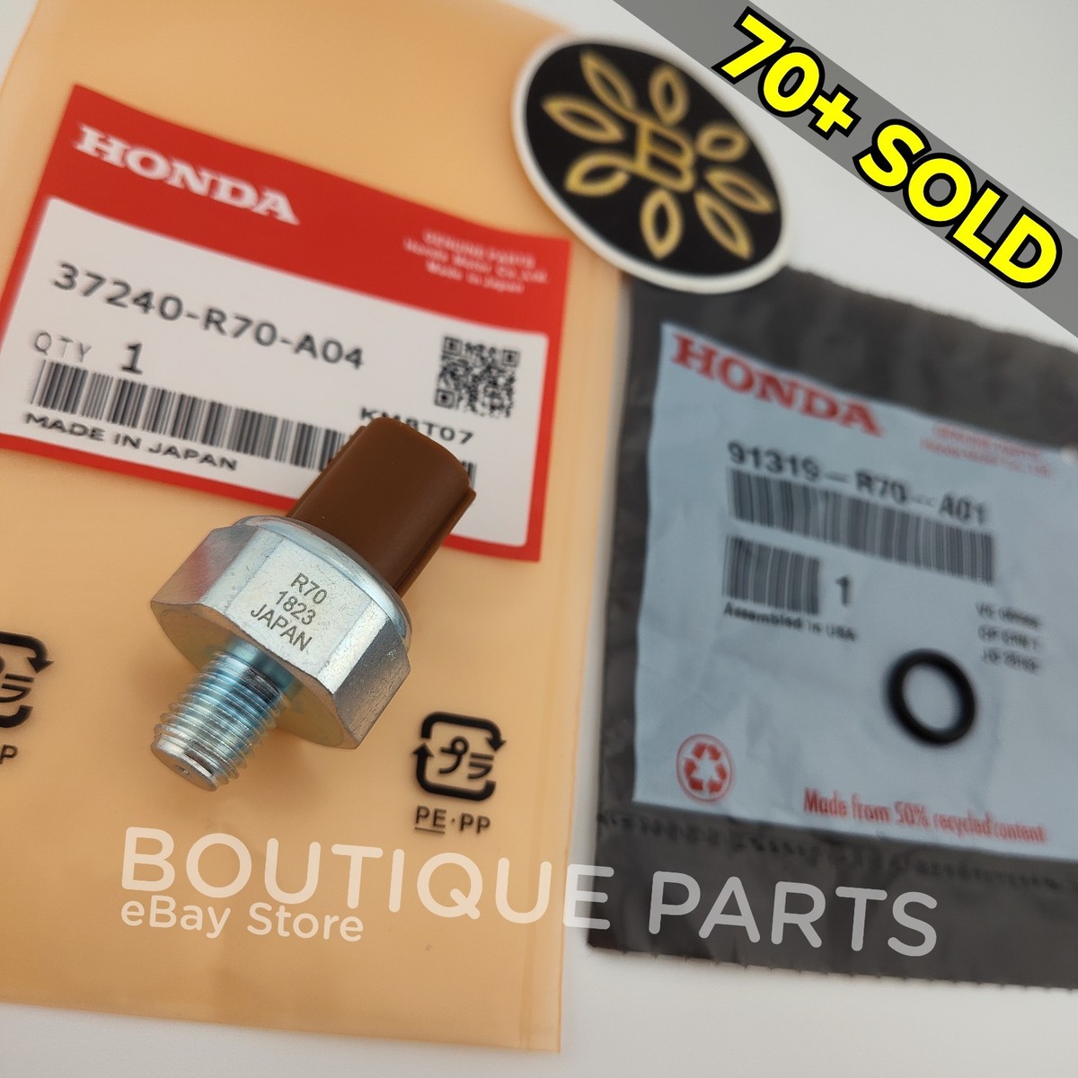 OEM Genuine for Honda VCM Oil Pressure Sensor + O-Ring 37240-R70