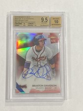 Braxton Davidson 2015 Bowmans Best Red Refractor Auto 4/5 BGS 9.5 10