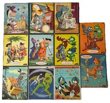 Lot of 11 Vintage Frame-Tray Puzzles 1950s 1960s Hanna-Barbera Space Ghost, More
