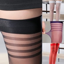 High Quality Mens Stockings Polyester Sheer Soft Thigh High Transparent