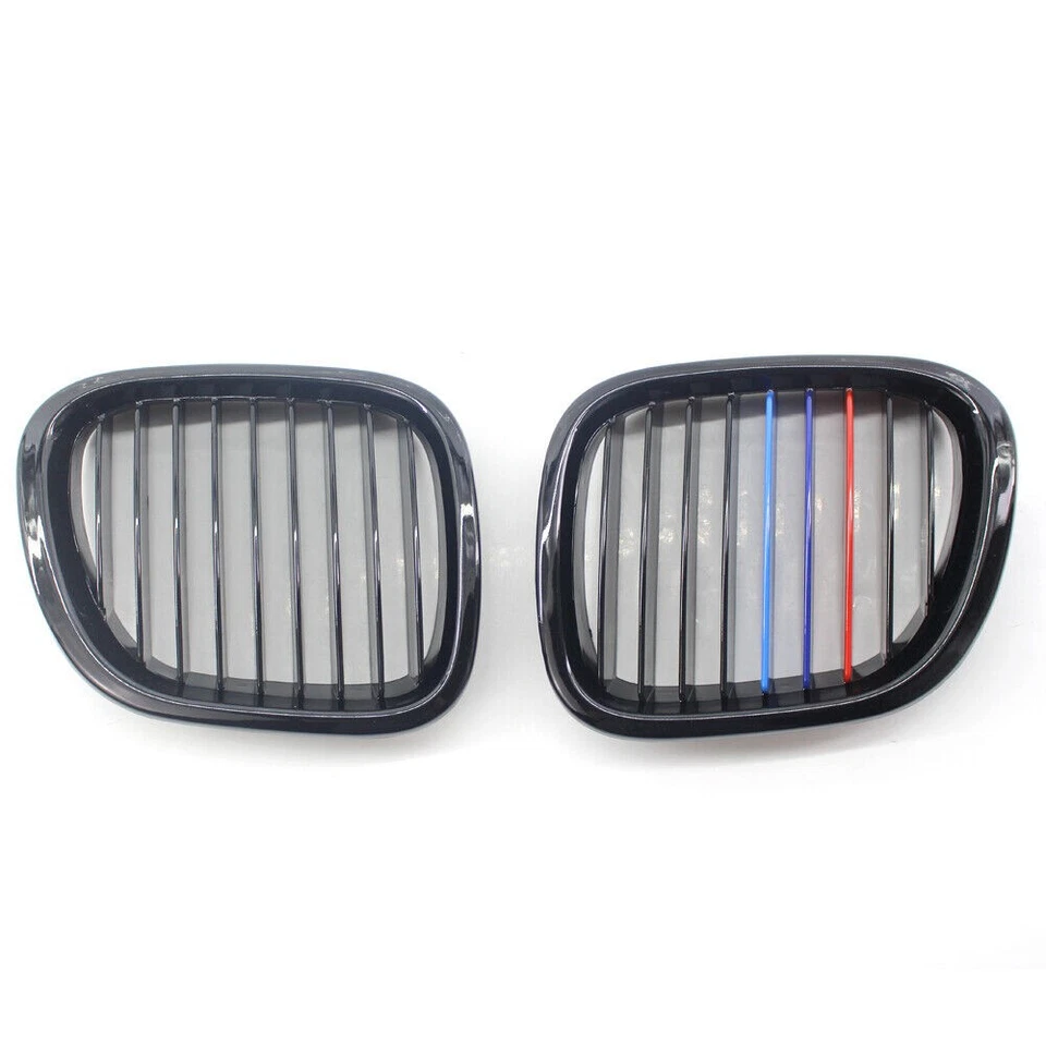 Car Front Kidney Grille Grill Gloss Black M Color For BMW Z3 Z-Series 1996-2002 - Image 4 of 4