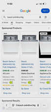 Bosch Integrated Built-In Dishwasher SMH4HVX14G Silver Energy Rating C